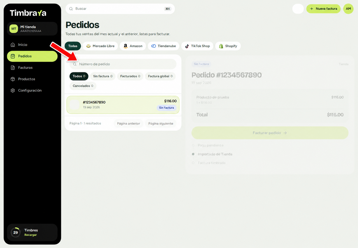 Buscador de pedidos